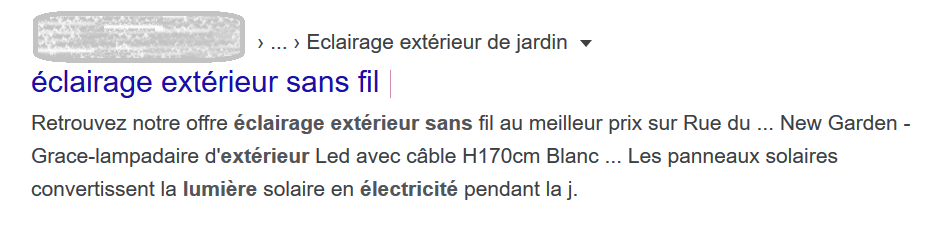 exemple d'un résultat de recherche naturel directement en lien avec l'intention de recherche de l'utilisateur